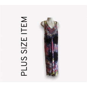 EMERALD LIVE AND LET LIVE MAXI DRESS SIZE 3X